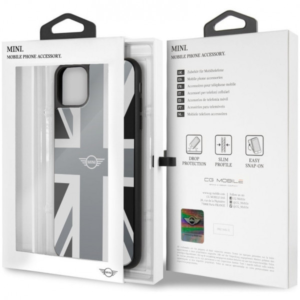 Чехол CG Mobile MINI Tempered glass Union Jack Hard для iPhone 11 Pro Max, цвет Серебристый (MIHCN65TGUJSI)