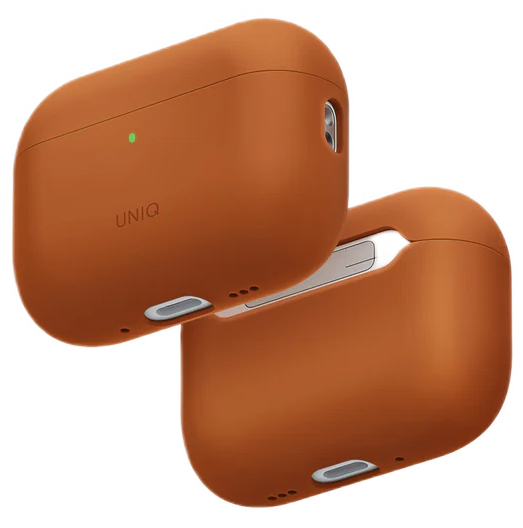 Чехол Uniq LINO Liquid silicone with handstrap Sunset Orange для Airpods Pro 3