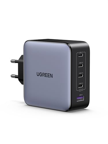 Сетевое зарядное устройство Ugreen GaN Nexode Fast Charger [USB + 4xType-C] 100W, Space Gray EU