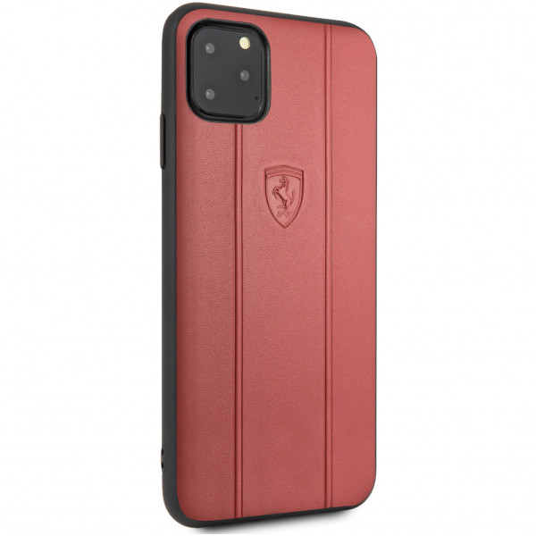 Чехол CG Mobile Ferrari Stamped logo Embossed lines Hard Leather для iPhone 11 Pro Max, цвет Красный (FEO3DHCN65RE)