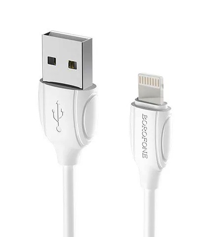USB кабель BOROFONE BX 19 Benefit Lightning 8-pin, 1m (белый)