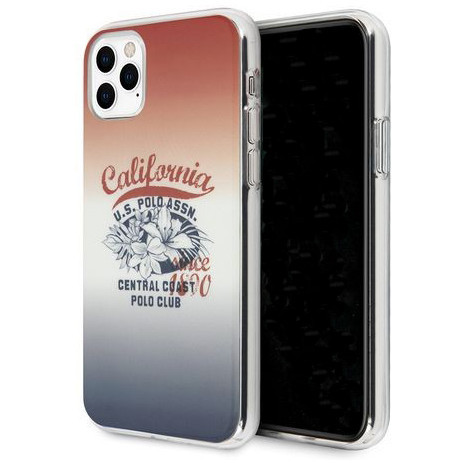 Чехол CG Mobile U.S. Polo Assn. PC/TPU Gradient California Hard для iPhone 11 Pro, цвет Синий/Красный (USHCN58PCCHRB)