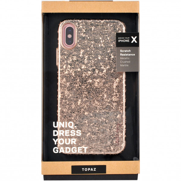 Чехол Uniq Topaz для iPhone X/XS, цвет Розовый (IPXHYB-TPZPNK)