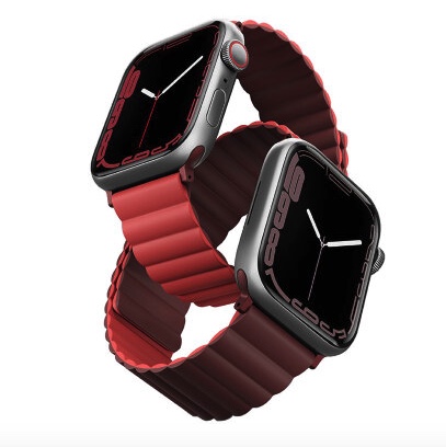 Ремешок Uniq для Apple Watch All 41/40/38 mm Revix reversible Magnetic Maroon/Coral
