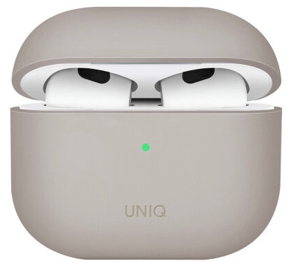 Чехол Uniq Lino Liquid silicone для AirPods 3, цвет Бежевый (AIRPODS(2021)-LINOIVY)