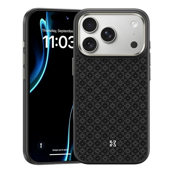 Усиленный чехол Benks ArmorPro ArmorGrid Case built with Kevlar® для iPhone 17 Pro Max, цвет черный (Black)