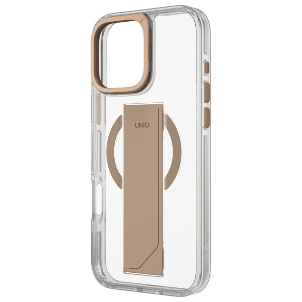 Чехол Uniq Heldro Max with FlexGrip and Camera stand Taupe Gold (MagSafe) для iPhone 16 Pro Max
