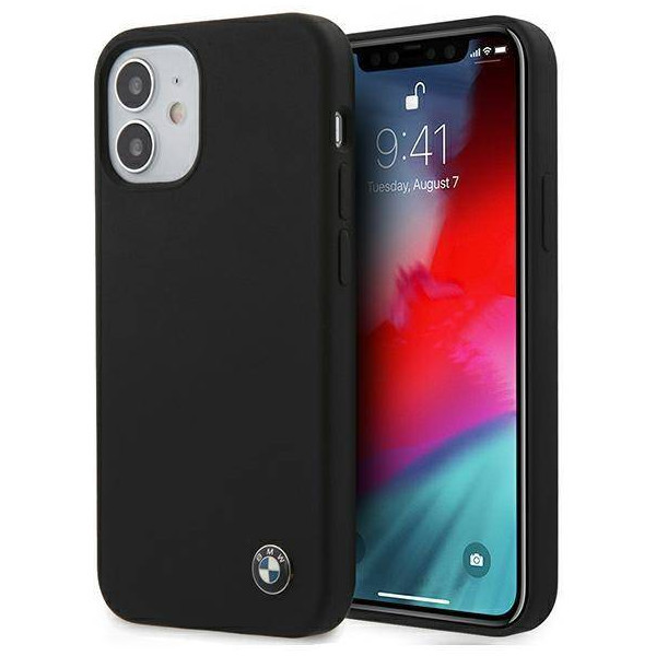 Чехол CG Mobile BMW Signature Liquid silicone Hard для iPhone 12 mini, цвет Черный (BMHCP12SSILBK)