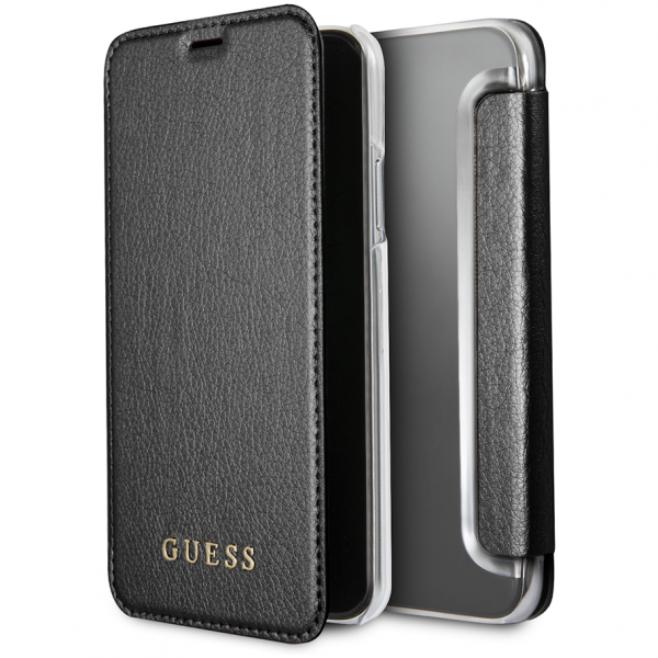 Чехол-книжка CG Mobile Guess Iridescent Booktype PU для iPhone X/XS, цвет Черный (GUFLBKPXIGLTBK)