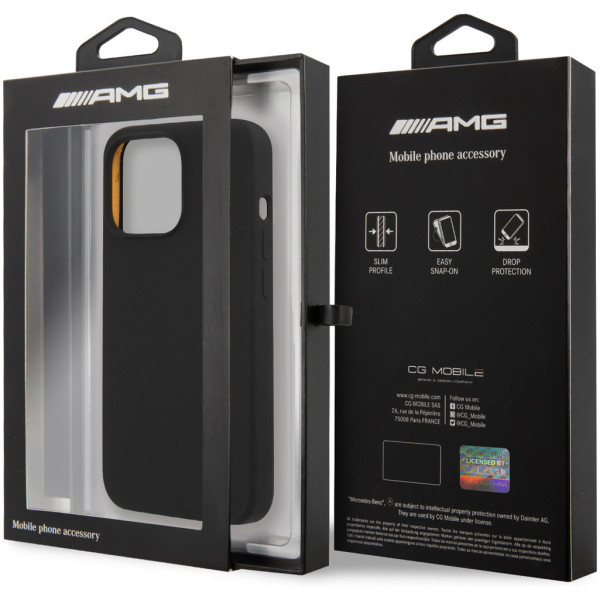 Чехол CG Mobile AMG Liquid silicone with big logo Hard для iPhone 13 Pro, цвет Черный (AMHCP13LSGLBYE)
