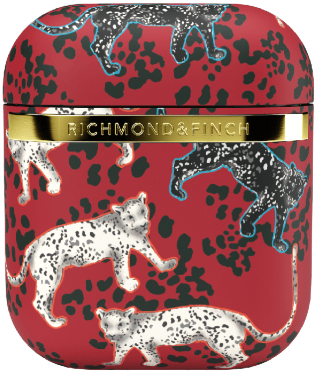 Чехол Richmond & Finch FW20 для AirPods 1/2, цвет "Красный леопард" (Samba Red Leopard) (R43045)