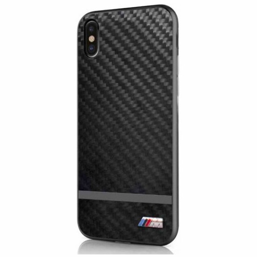 Чехол CG Mobile BMW M-Collection Matte Stripe Hard Carbon/Aluminium для iPhone X/XS, цвет Черный (BMHCPXASCFBK)