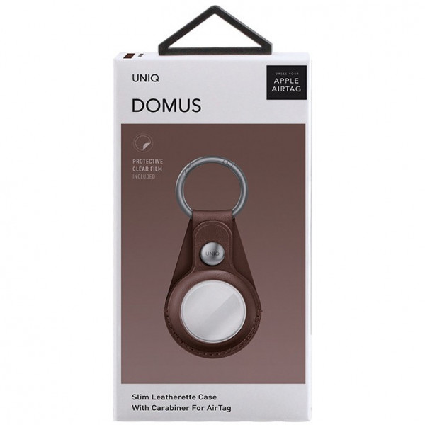 Чехол Uniq Domus Leatherette для AirTag, Коричневый (AIRTAG-DOMBWN)