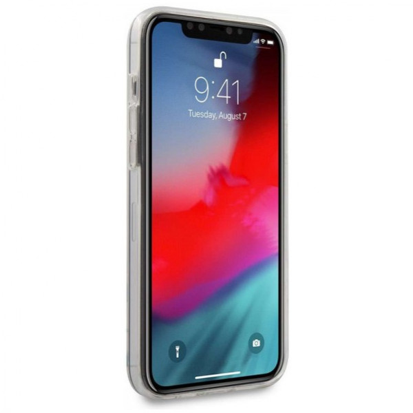 Чехол CG Mobile Guess PC/TPU Shiny Triangle logo Hard для iPhone 12 Pro Max, цвет Белый (GUHCP12LPCUCTLWH)