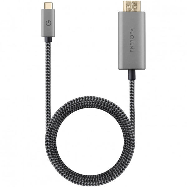 Кабель EnergEA FibraTough USB-C - HDMI 4K 2 м, цвет Черный (CBL-FTC4HD-BLK200)