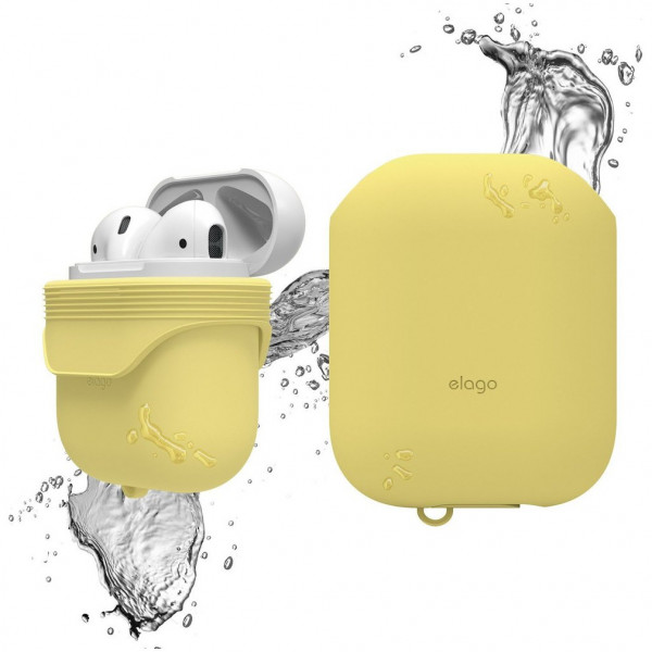 Водонепроницаемый чехол Elago Waterproof Case для AirPods 2, цвет "Кремовый желтый" (EAPWF-BA-CYE)