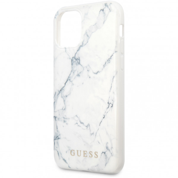 Чехол CG Mobile Guess Marble Design Hard PC/TPU для iPhone 11, цвет Белый (GUHCN61PCUMAWH)