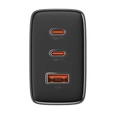 Сетевое зарядное устройство Baseus OS-Cube Pro 2xUSB-C + USB, 65 Вт (черный)