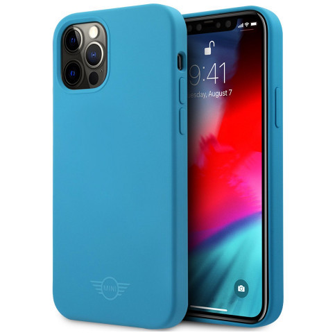 Чехол CG Mobile MINI Liquid Silicone Laser logo Hard для iPhone 12/12 Pro, цвет Голубой (MIHCP12MSLTLB)