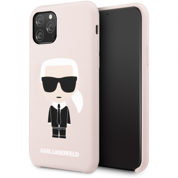 Чехол CG Mobile Karl Lagerfeld Liquid silicone Iconic Karl Hard для iPhone 11 Pro, цвет Розовый (KLHCN58SLFKPI)