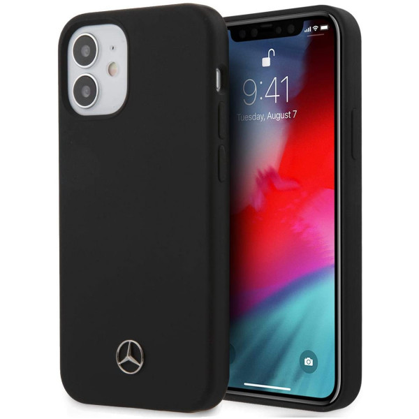 Чехол CG Mobile Mercedes Liquid silicone Hard для iPhone 12 mini, цвет Черный (MEHCP12SSILBK)