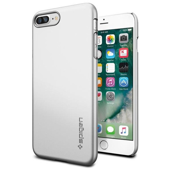 Чехол Spigen Thin Fit для iPhone 7 Plus/8 Plus, цвет Серебристый (043CS20735)