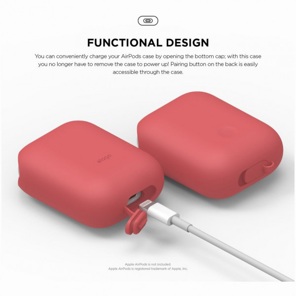 Водонепроницаемый чехол Elago Waterproof Case для AirPods, цвет "Итальянская роза" (EAPWF-BA-IRO)