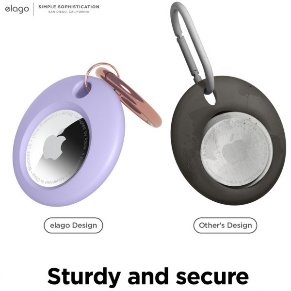 Чехол с карабином Elago AirTag Basic Case для AirTag, цвет Лавандовый (EATSC-BA-LV)