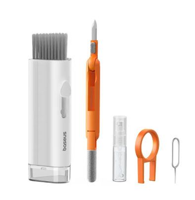 Комплект для чистки клавиатуры, наушников, смартфона Baseus UltraClean Series Multifunctional Cleaning Kit Moon 8 in 1