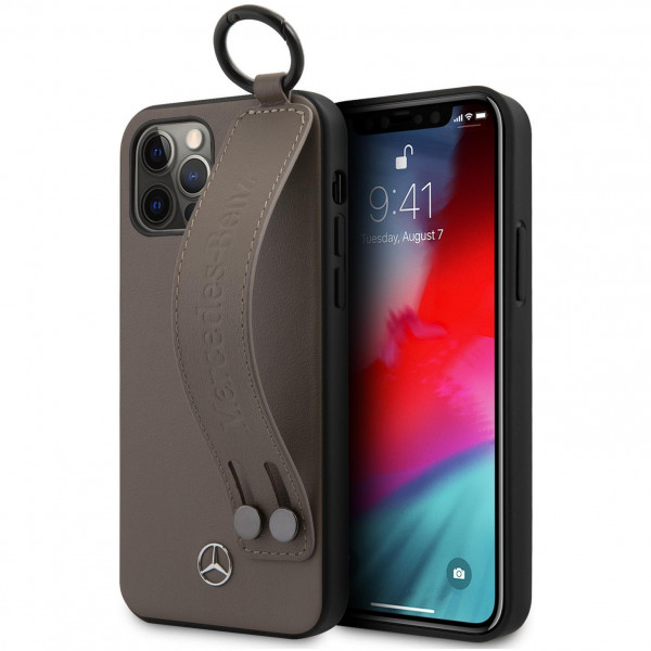 Чехол CG Mobile Mercedes Genuine Leather with Hand Strap Hard для iPhone 12 Pro Max, цвет Коричневый (MEHCP12LLSSBR)