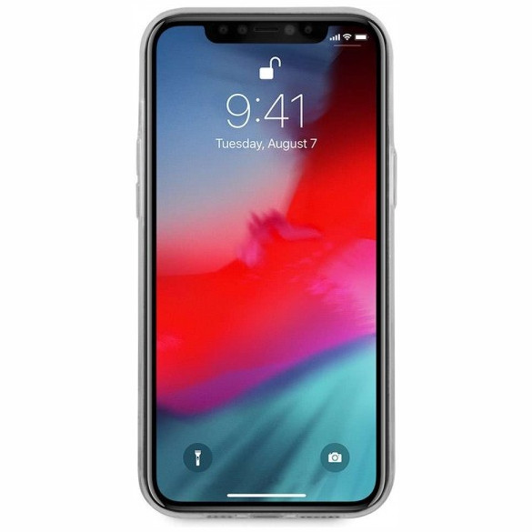 Чехол CG Mobile Guess PC/TPU Shiny Triangle logo Hard для iPhone 12 Pro Max, цвет Белый (GUHCP12LPCUCTLWH)