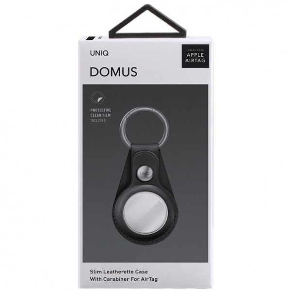 Чехол Uniq Domus Leatherette для AirTag, цвет Черный (AIRTAG-DOMBLK)