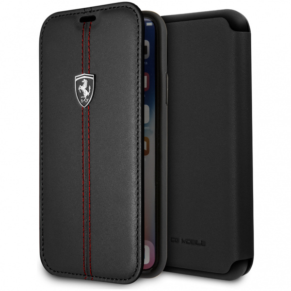 Чехол-книжка CG Mobile Ferrari Heritage W Booktype Leather для iPhone X/XS, цвет Черный (FEHDEFLBKPXBK)