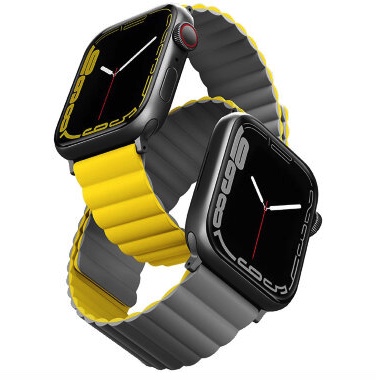 Ремешок Uniq для Apple Watch All 45/44/42 mm Revix reversible Magnetic Yellow/Grey