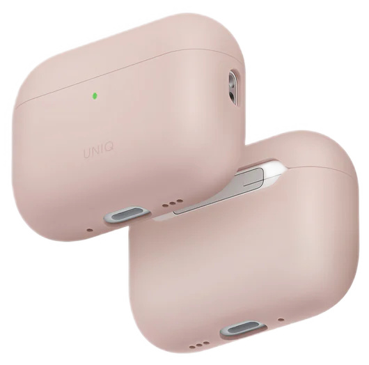 Чехол Uniq LINO Liquid silicone with handstrap Blush Pink для Airpods Pro 3