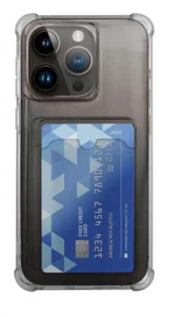 Чехол Card Pocket Case для iPhone 14 Pro Max Clear, цвет Прозрачный