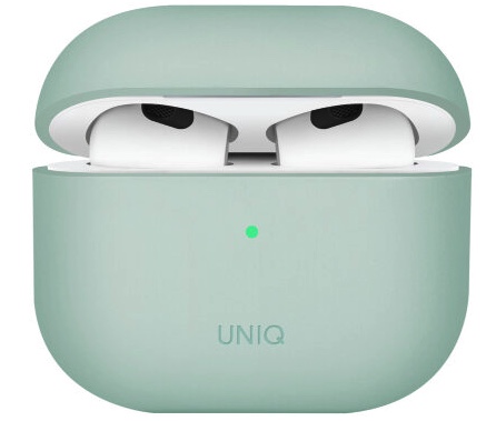 Чехол Uniq Lino Liquid silicone для AirPods 3, цвет Мятный (AIRPODS(2021)-LINOGRN)