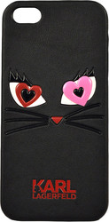 Чехол накладка Karl Lagerfeld для iPhone 5/5S/SE Choupette in love Black, цвет Черный (KLHCPSECL2BK)