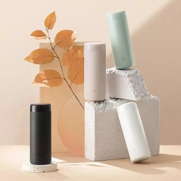 Термос Xiaomi Mijia Rice Home Thermos Cup Pocket Version 350ml, Черный (MJKDB01PL)