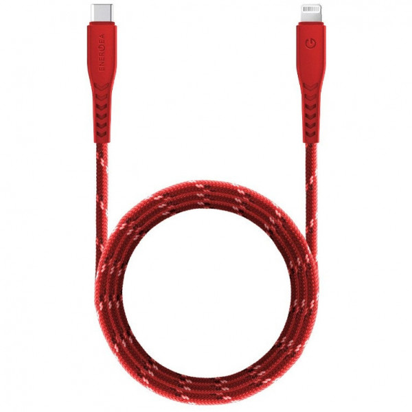 Кабель EnergEA NyloFlex USB-C - Lightning MFI C94 1.5 м, цвет Красный (CBL-NFCL-RED150)