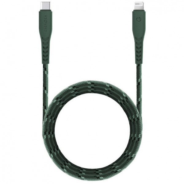 Кабель EnergEA NyloFlex USB-C - Lightning MFI C94 1.5 м, цвет Зеленый (CBL-NFCL-GRN150)