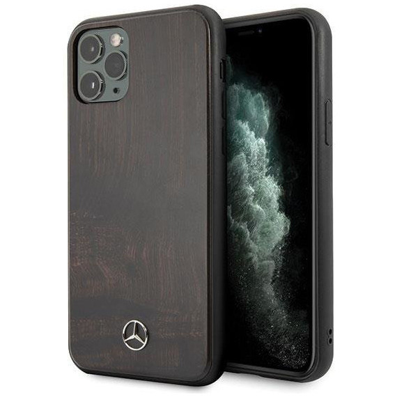 Чехол CG Mobile Mercedes Wood Hard для iPhone 11 Pro, цвет "Коричневый полисандр" (MEHCN58VWOBR)