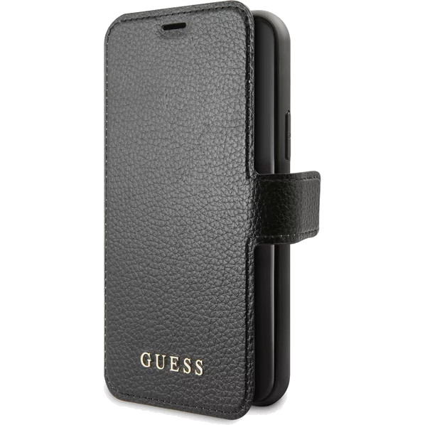 Чехол Guess для IPhone 11 Pro Max Iridescent Booktype PU Black/Black, цвет Черный (GUFLBKSN65IGLBK)