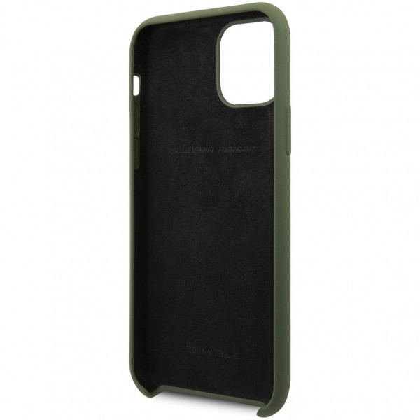 Чехол CG Mobile Ferrari On-Track Silicone case Hard для iPhone 11, цвет "Полночный зеленый" (FESSIHCN61MG)