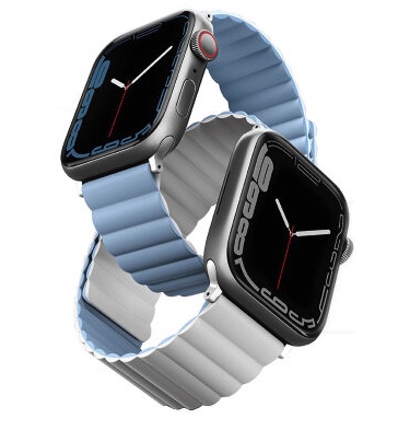 Ремешок Uniq для Apple Watch All 41/40/38 mm Revix reversible Magnetic White/Blue