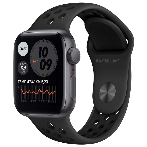 Apple Watch Nike SE (2021), 40mm, Space Gray Aluminum Case with Anthracite/Black Nike Sport Band