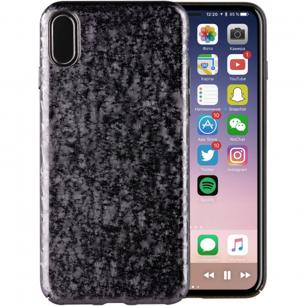 Чехол Uniq Topaz для iPhone X/XS, цвет Черный (IPXHYB-TPZBLK)