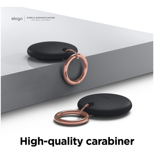Чехол с карабином Elago AirTag Basic Case для AirTag, цвет Черный (EATSC-BA-BK)