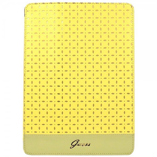 Чехол GUESS Gianina Real Leather Folio case для iPad Air/ iPad 2017, цвет Жёлтый (BMFCD5LOB)