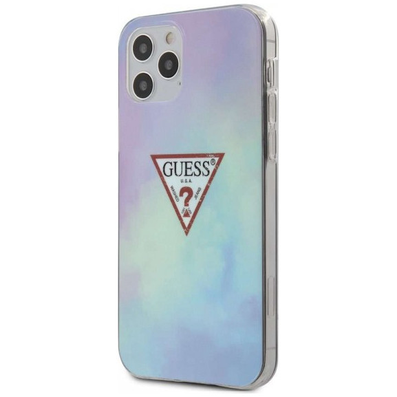 Чехол CG Mobile Guess PC/TPU TIE & DYE Hard для iPhone 12 Pro Max, цвет Голубой (GUHCP12LPCUMCGC02)